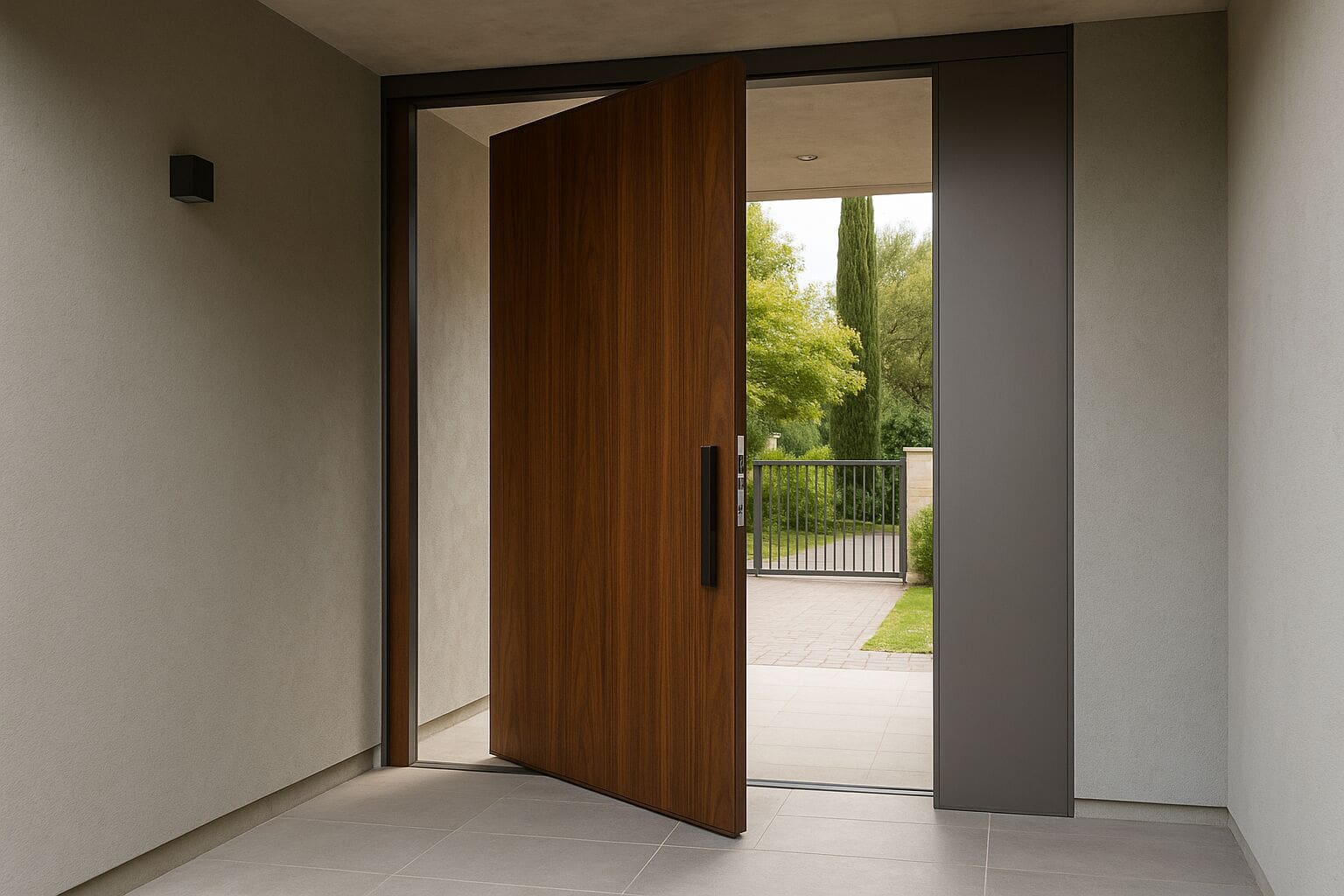 Puerta pivotante