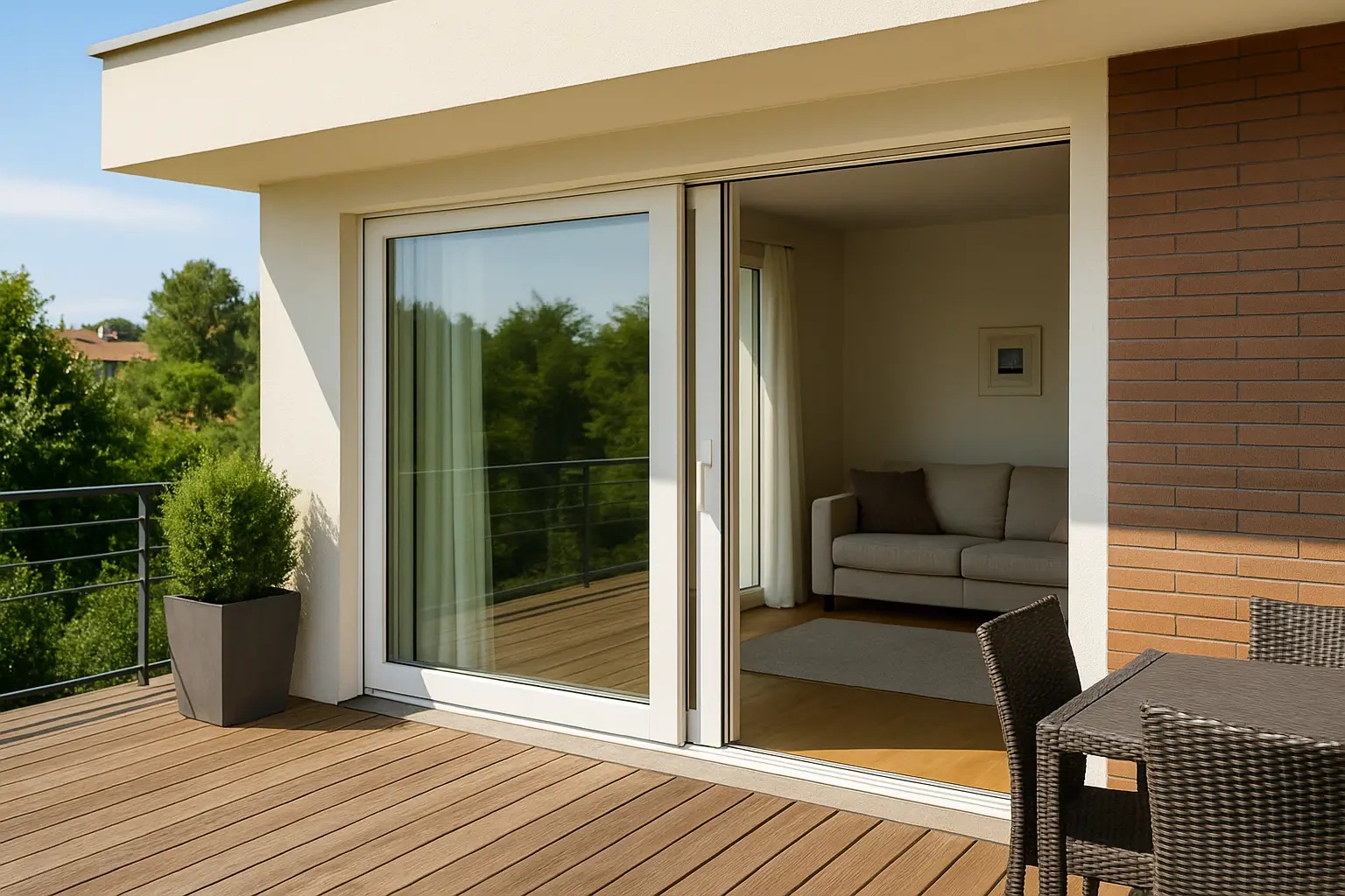 puerta para terraza exterior