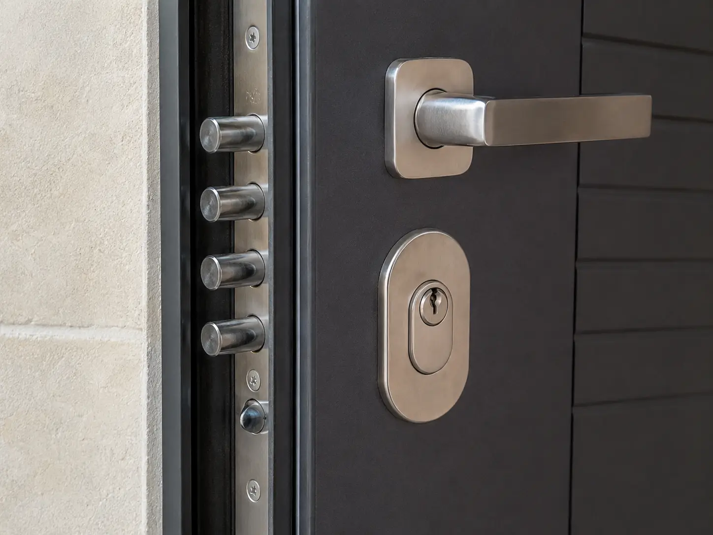 cerradura multipunto en puerta acorazada grado 3