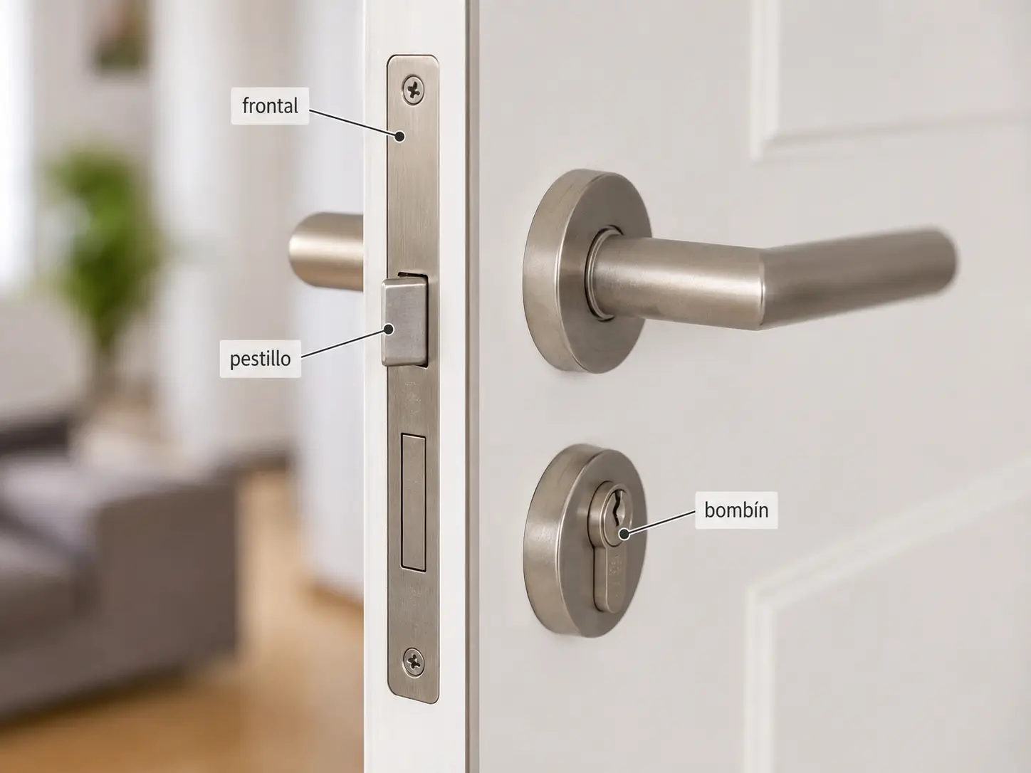 cómo identificar el tipo de cerradura de una puerta interior