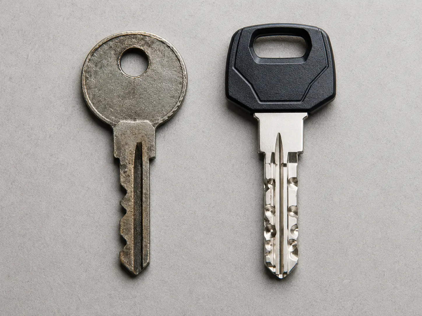 llave-antigua-vs-llave-seguridad-topolino llave antigua y llave de seguridad moderna para saber si una cerradura es vulnerable